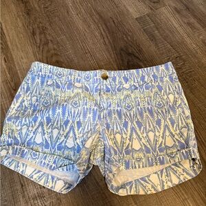 American Eagle Outfitters Light Blue & White Patterned Women’s Shorts
